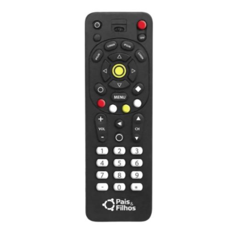 Mordedor Controle Remoto de Silicone – Pais & Filhos | Preto