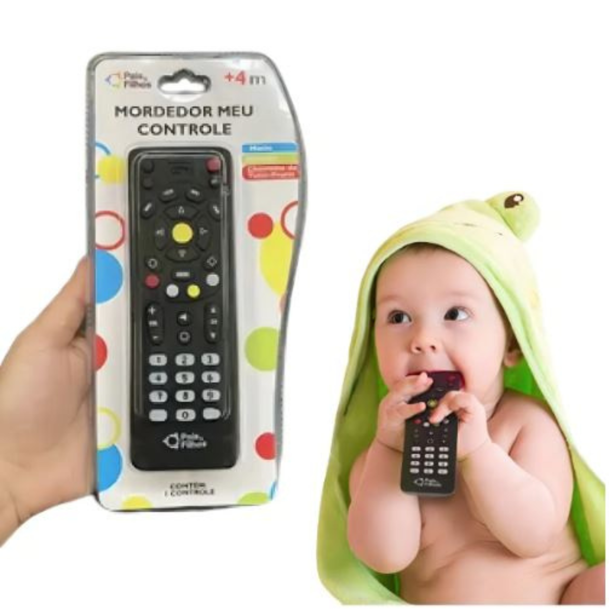 Mordedor Controle Remoto de Silicone – Pais & Filhos | Preto - Imagem 3