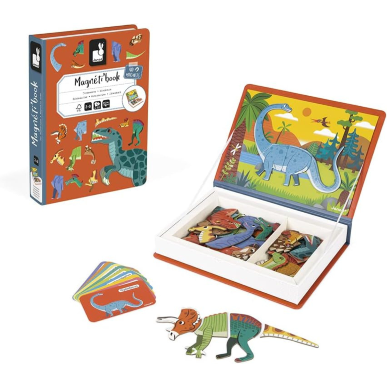 Magneti'book Dinossauros 50 Peças + 10 Cartões – Janod