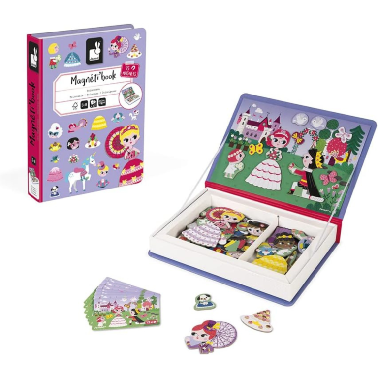 Livro Magnético Princesas com Peças e Cartões – Educativo