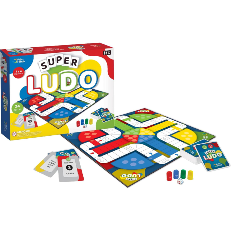 Jogo Super Ludo – Tabuleiro de Estratégia | 2 a 4 Jogadores