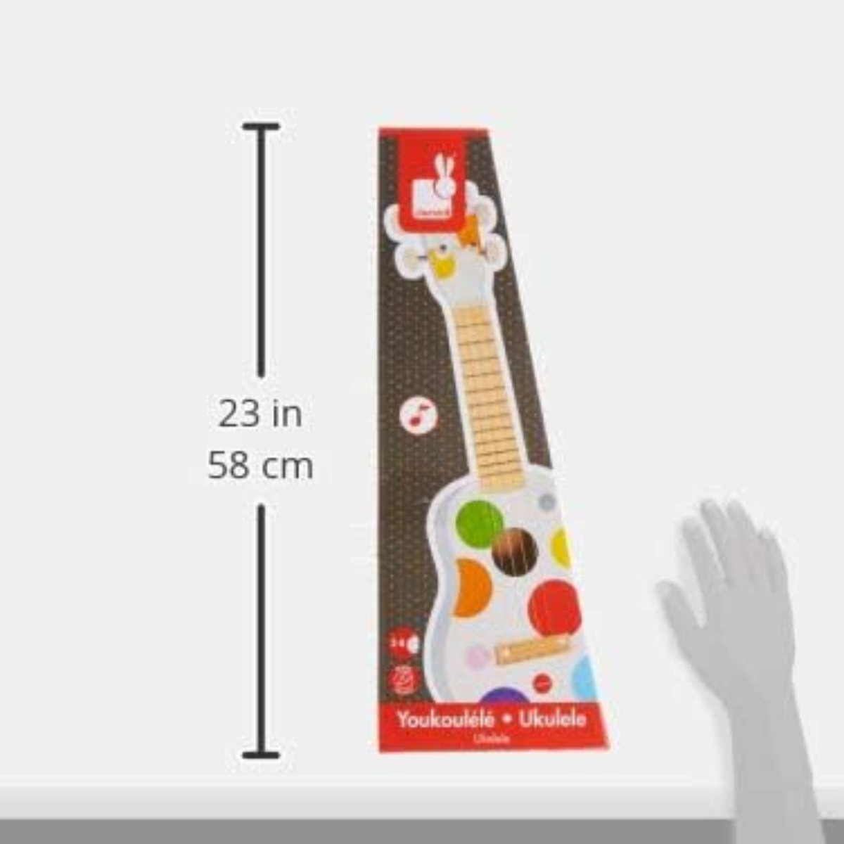 Ukulele Infantil de Madeira 4 Cordas de Nylon – Colorido | 3+ Anos - Imagem 3