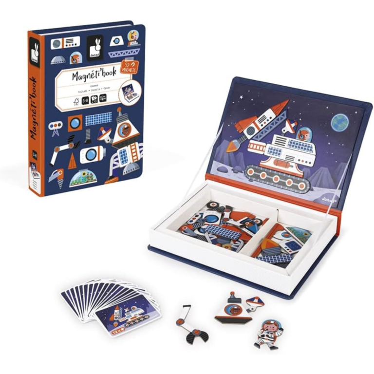Magneti'book Espaço 52 Ímãs + 18 Cartões – Livro Magnético Educativo