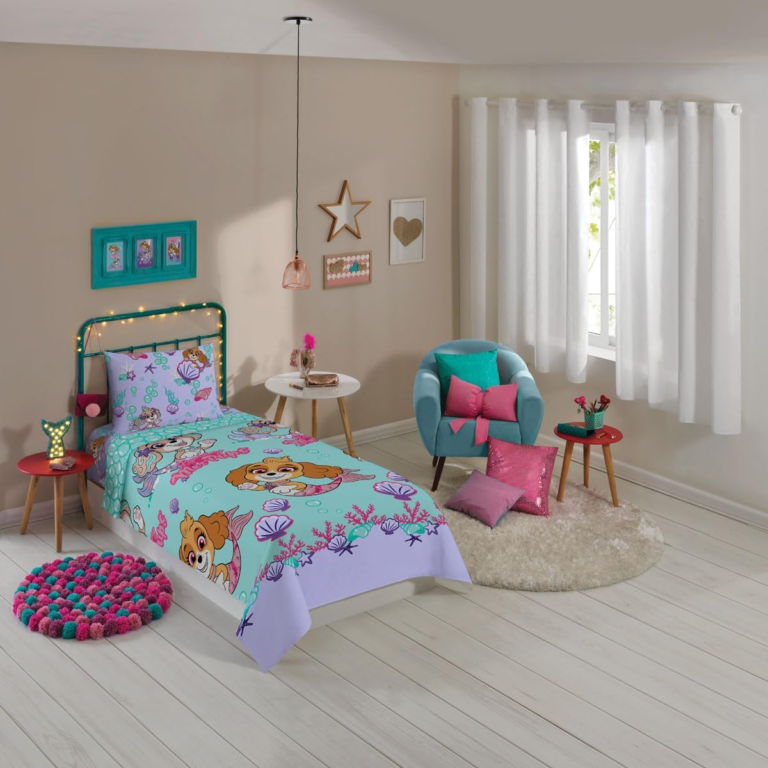 Jogo de Cama Solteiro Patrulha Canina Menina 3 Peças – Microfibra