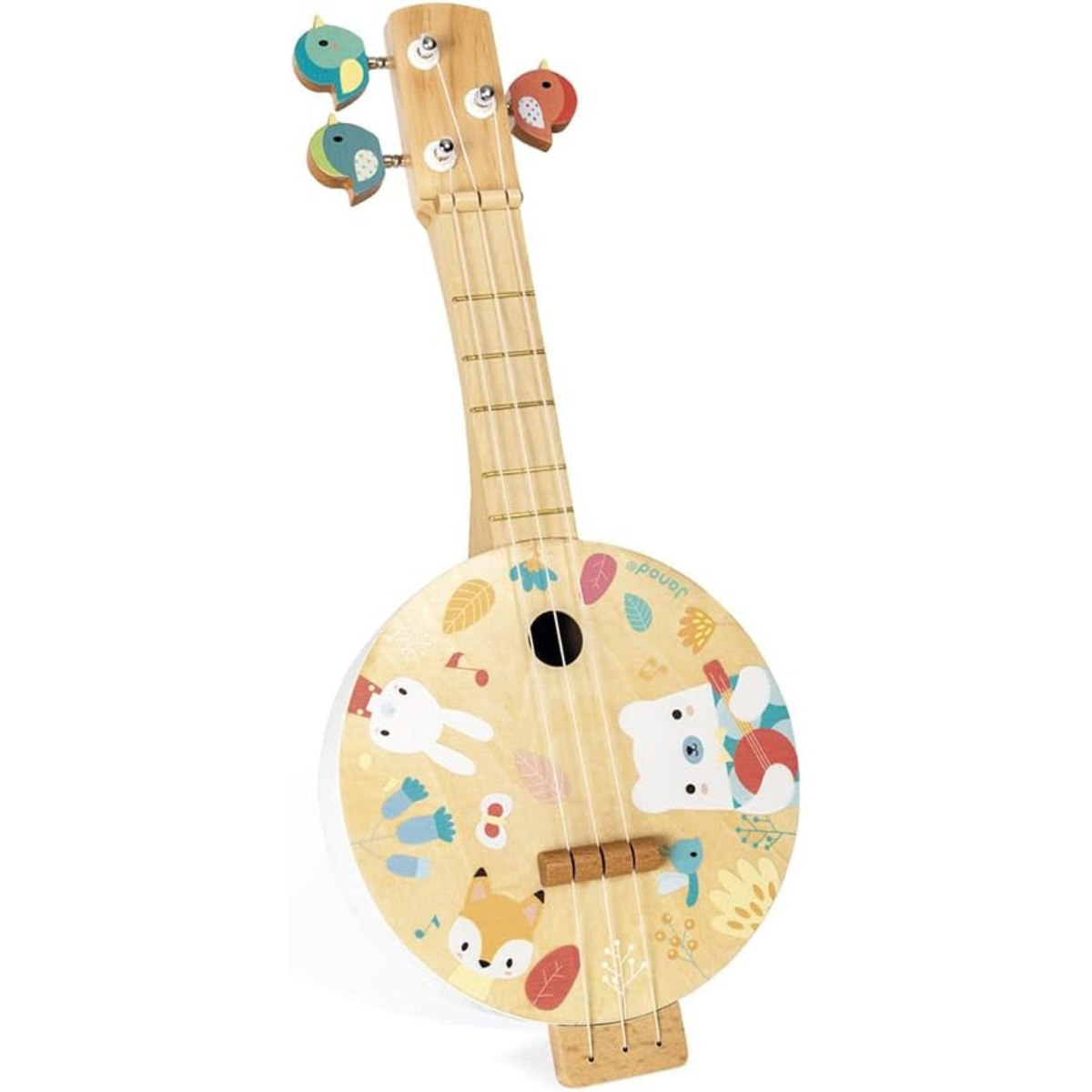 Banjo Infantil de Madeira Animais da Floresta – Instrumento Educativo - Imagem 5