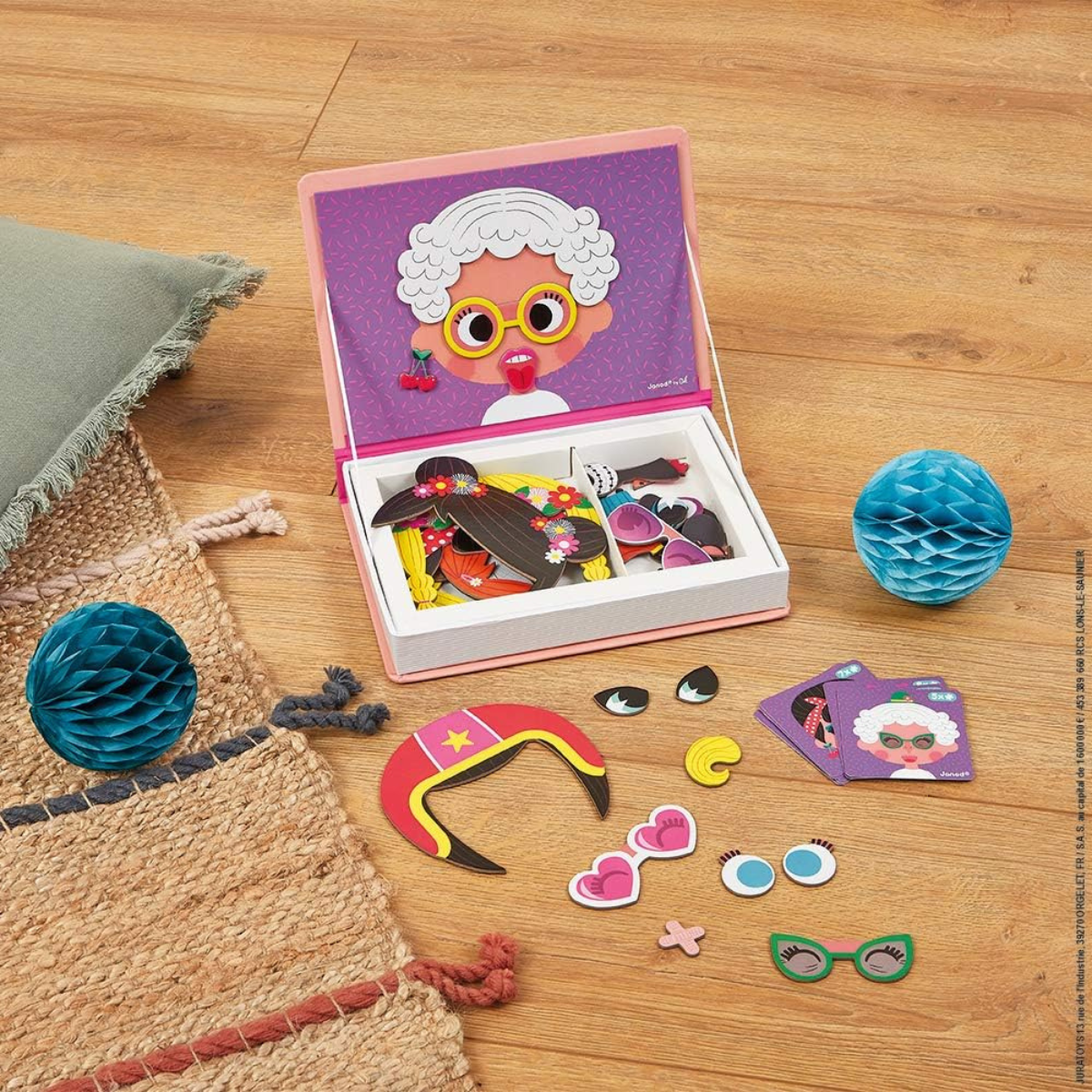 Magneti'book Crazy Faces Meninas 65 Peças – Janod - Imagem 2