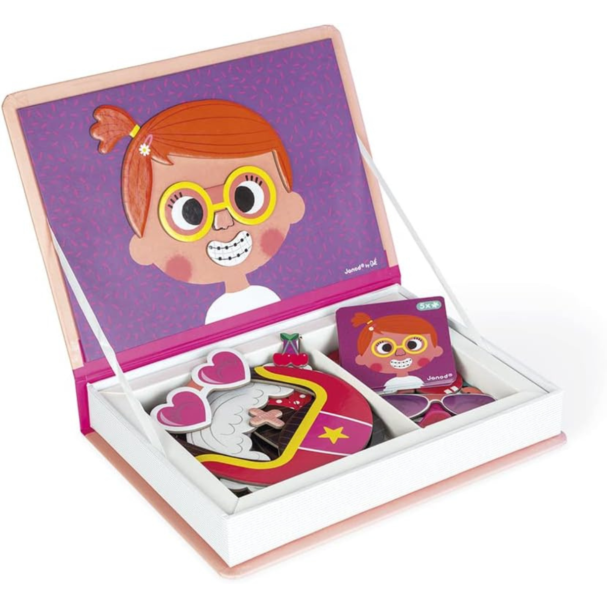 Magneti'book Crazy Faces Meninas 65 Peças – Janod - Imagem 4