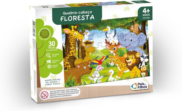 Quebra-Cabeça Floresta 30 Peças – Pais & Filhos | 4+ Anos