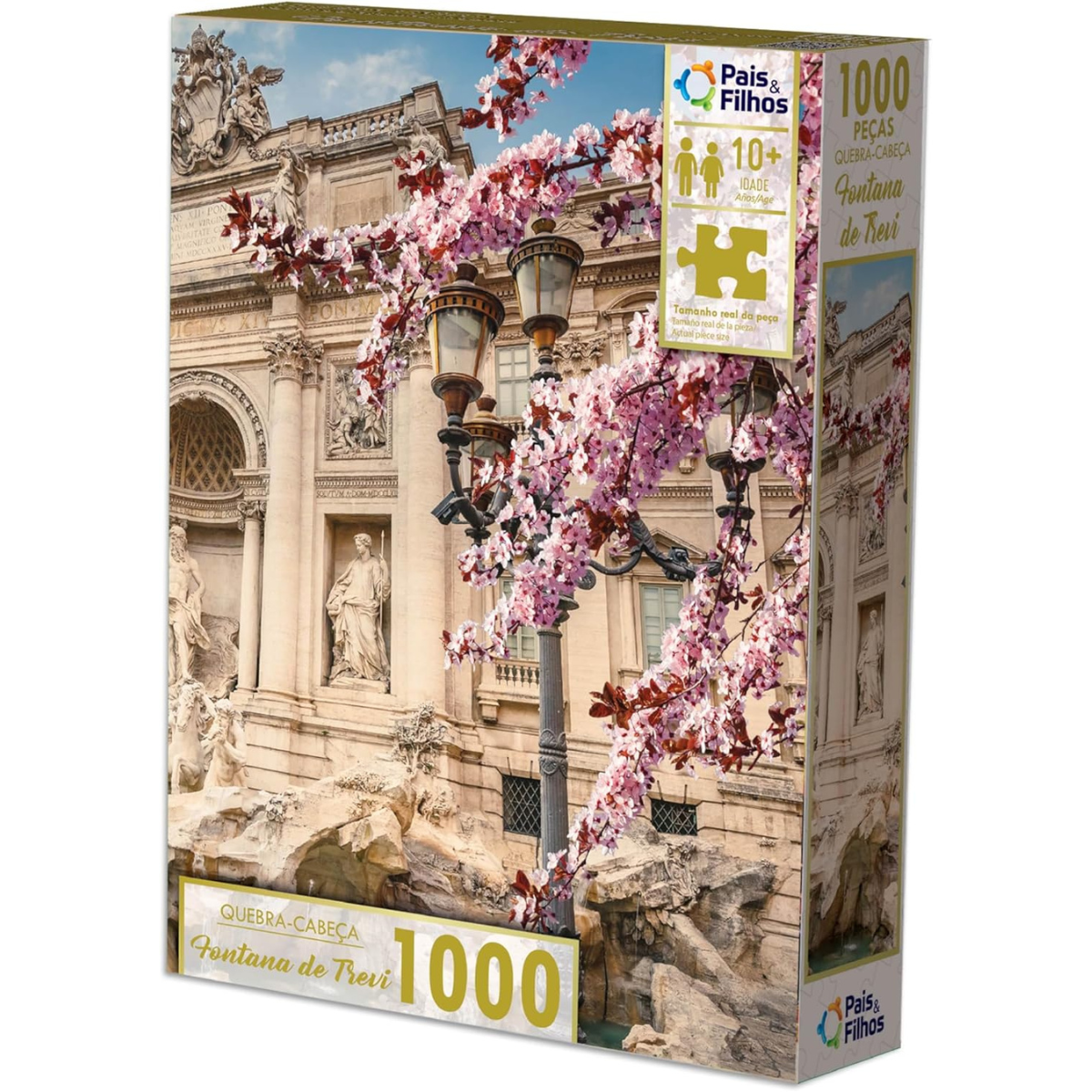 Quebra-Cabeça Fontana di Trevi 1000 Peças – Pais & Filhos - Imagem 2