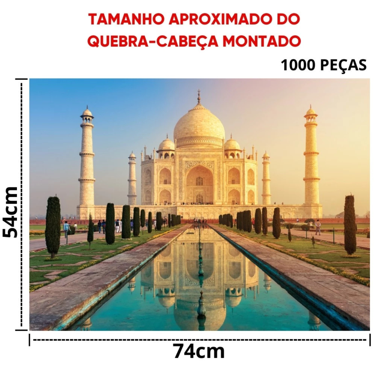 Quebra-Cabeça Taj Mahal 1000 Peças - Imagem 2