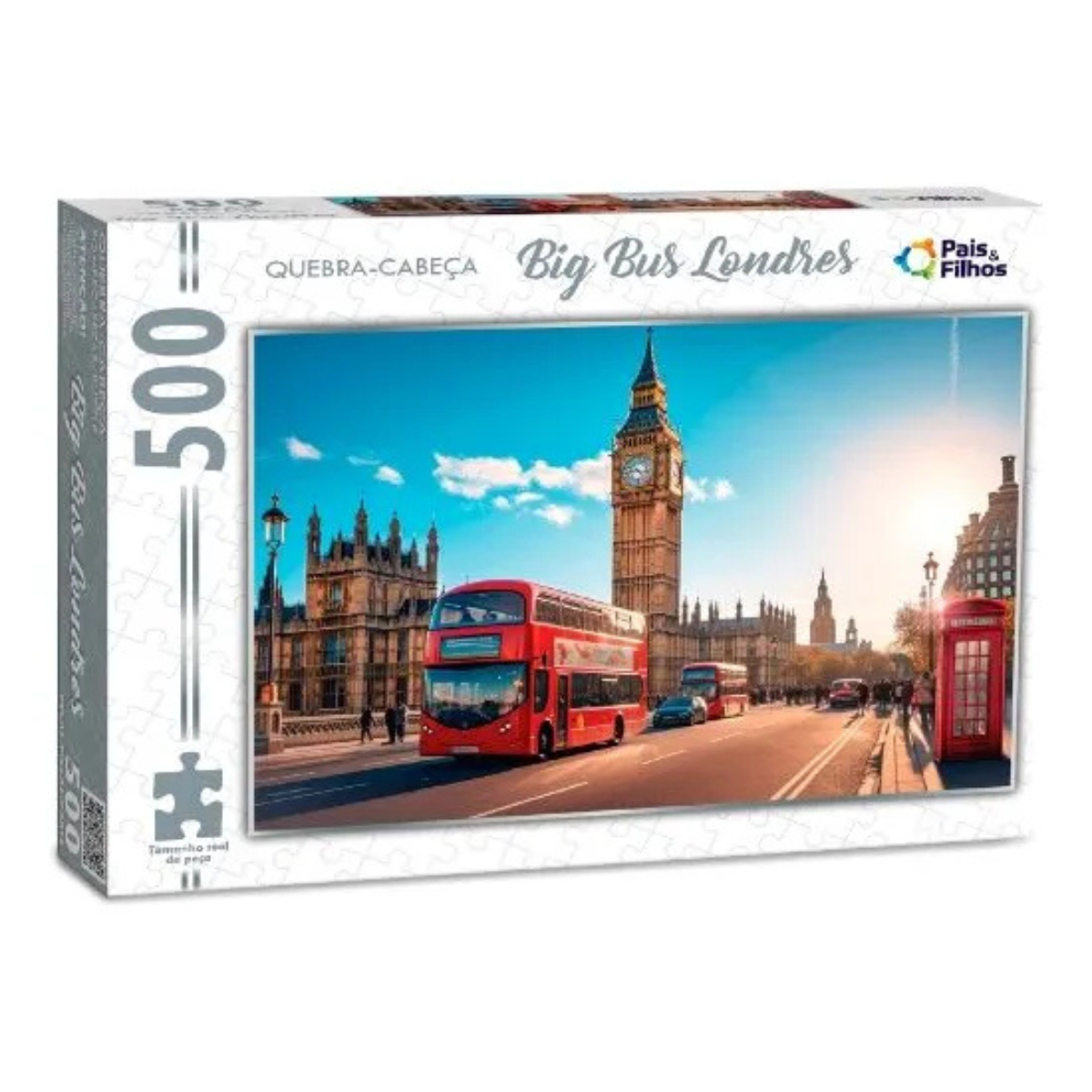 Quebra-Cabeça Big Bus Londres 500 Peças – Pais & Filhos - Imagem 2