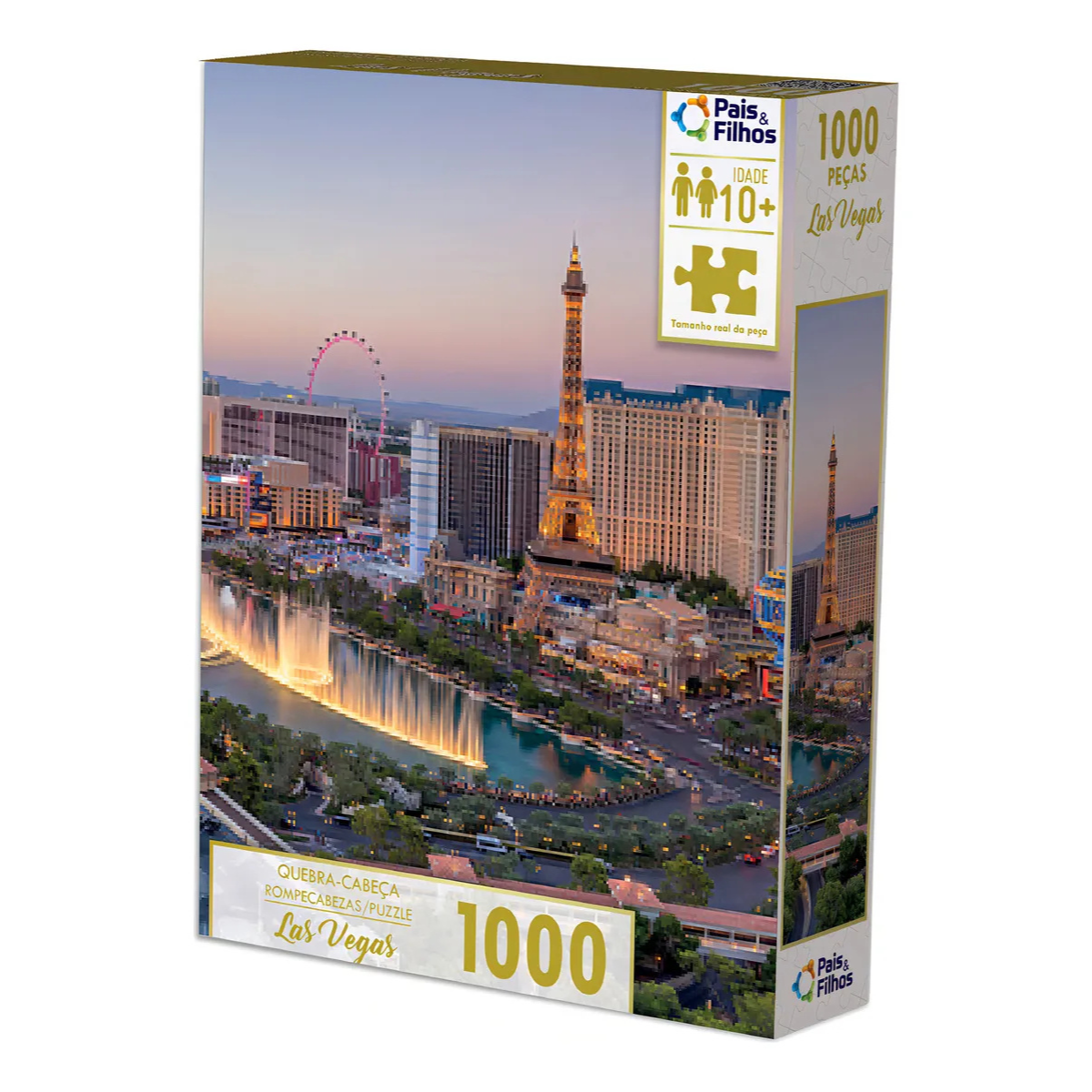 Quebra-Cabeça Las Vegas 1000 Peças – Pais & Filhos - Imagem 4