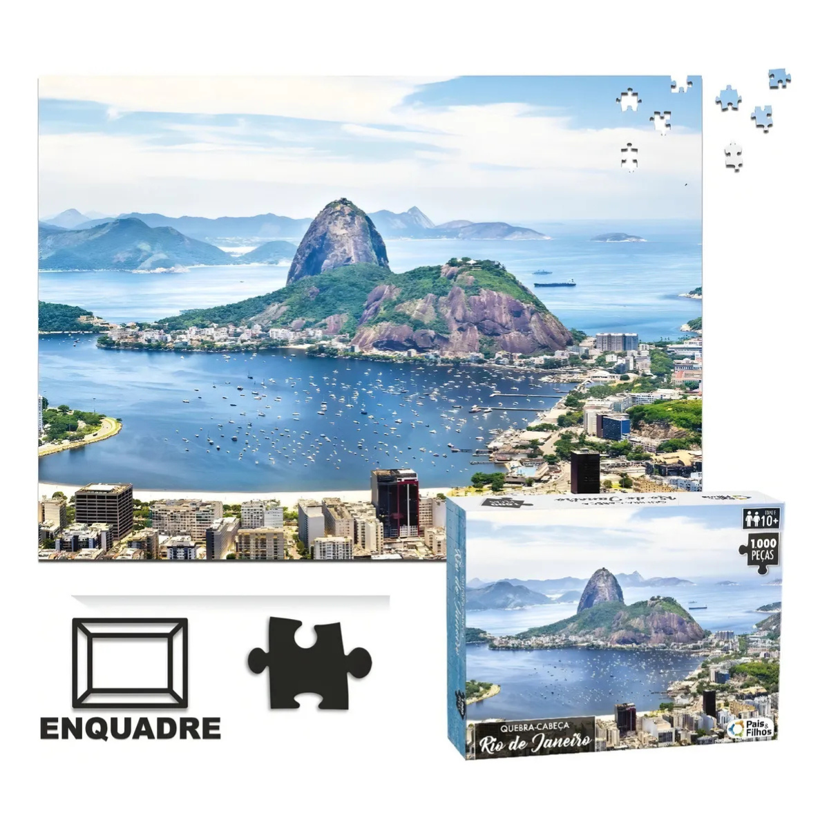 Quebra-Cabeça Rio de Janeiro 1000 Peças – Pais & Filhos - Imagem 2