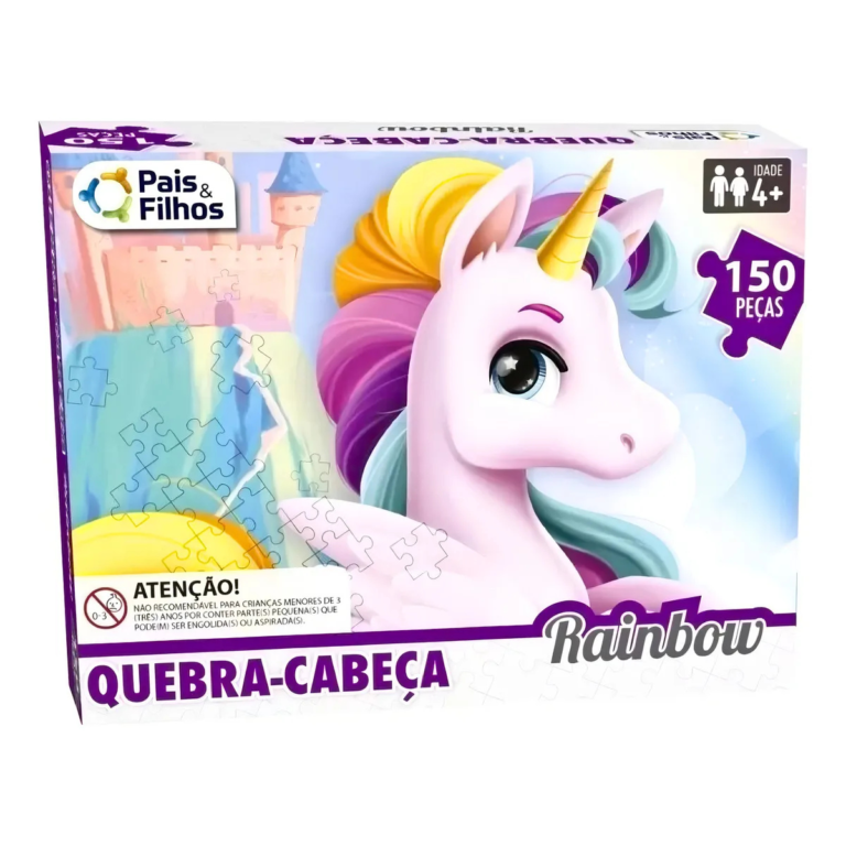 Quebra-Cabeça Rainbow Unicórnio 150 Peças – Pais & Filhos