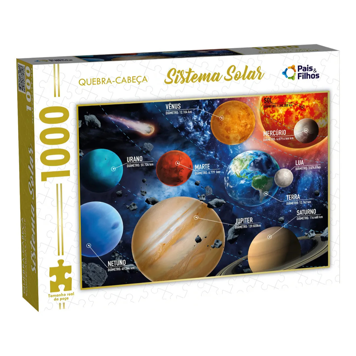Quebra-Cabeça Sistema Solar 1000 Peças – Pais & Filhos - Imagem 2