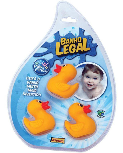 Patinhos de Borracha para Banho – Pais & Filhos | 3 Unidades