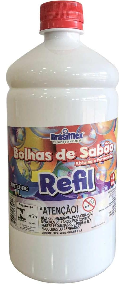 Refil Líquido para Bolhas de Sabão 1 Litro – Brasilflex - Imagem 2