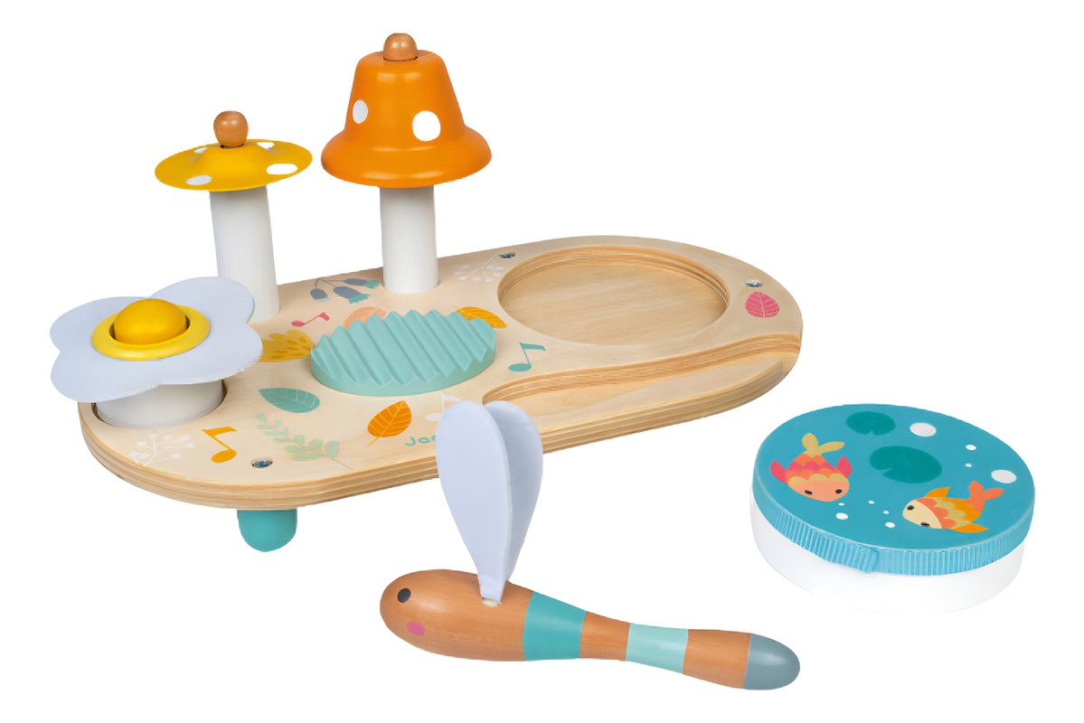Mesa Musical Educativa de Madeira com Instrumentos – Janod | Amarela - Imagem 2