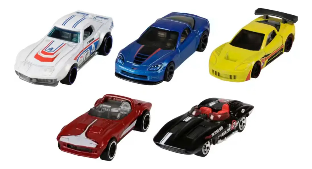 Cartela 5 Carrinhos Hot Wheels Sortidos – Mattel