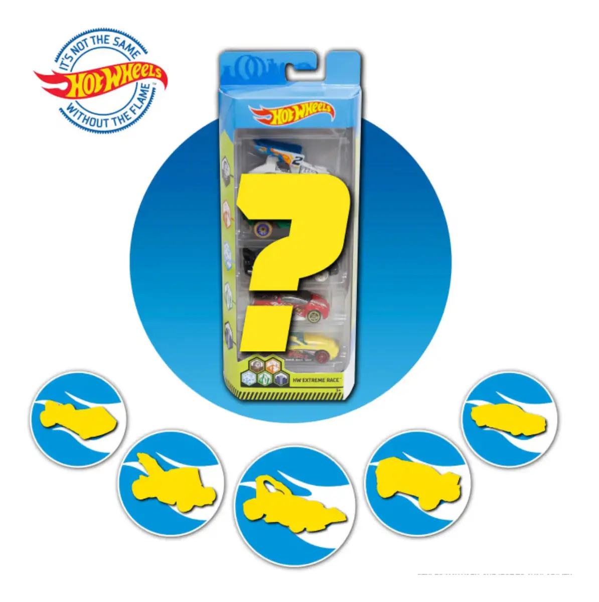 Cartela 5 Carrinhos Hot Wheels Sortidos – Mattel - Imagem 3