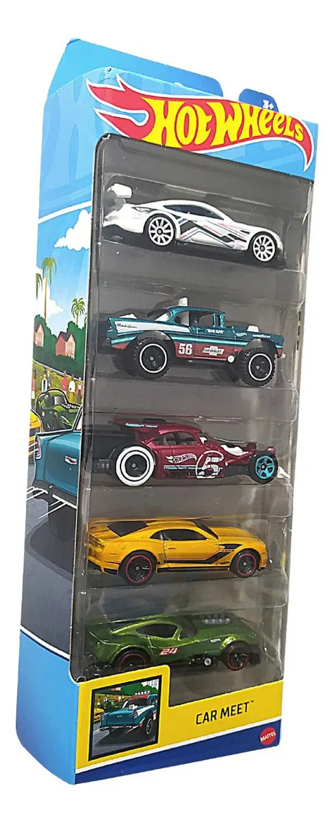 Cartela 5 Carrinhos Hot Wheels Sortidos – Mattel - Imagem 5