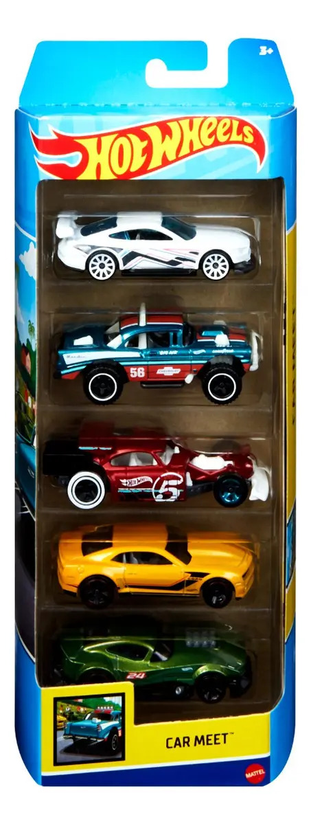 Cartela 5 Carrinhos Hot Wheels Sortidos – Mattel - Imagem 7