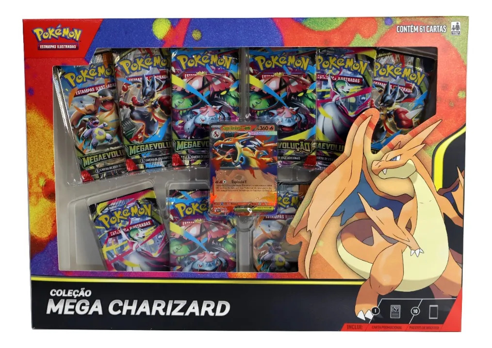 Box Pokémon Coleção Mega Charizard Y Explosão – Copag - Imagem 3