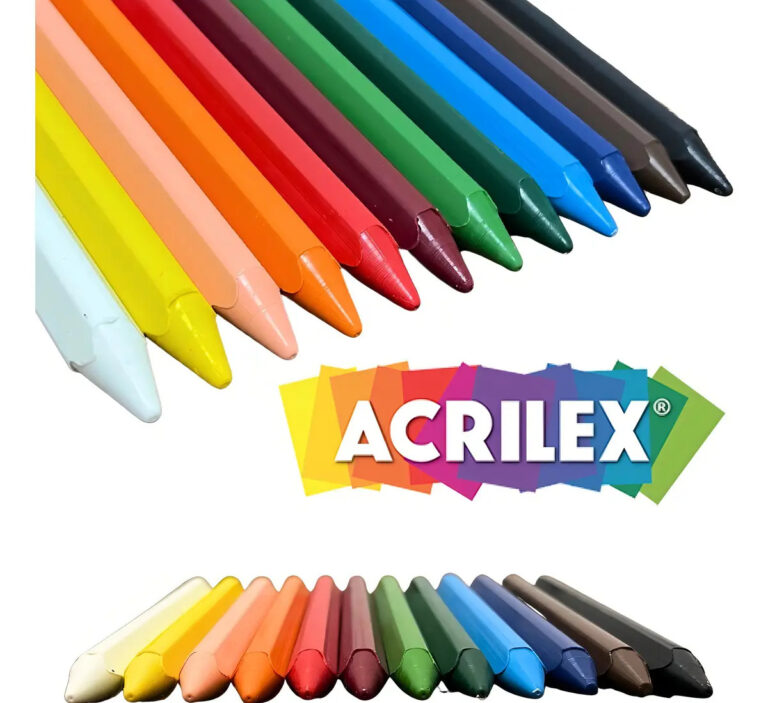 Giz de Cera Grosso Big Triangular Jumbo 12 Cores – Acrilex