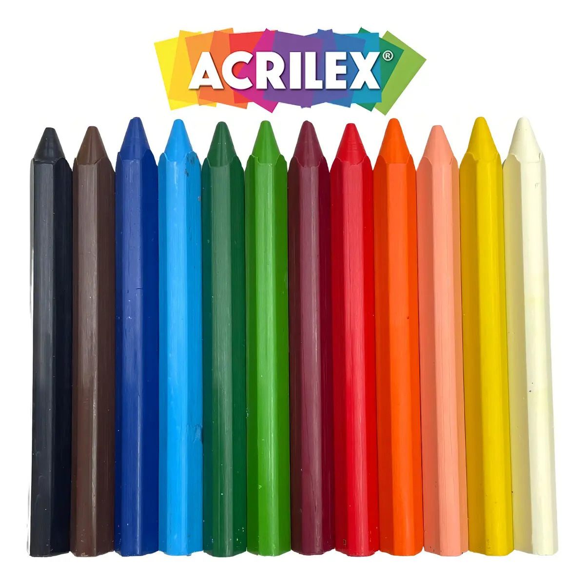 Giz de Cera Grosso Big Triangular Jumbo 12 Cores – Acrilex - Imagem 5