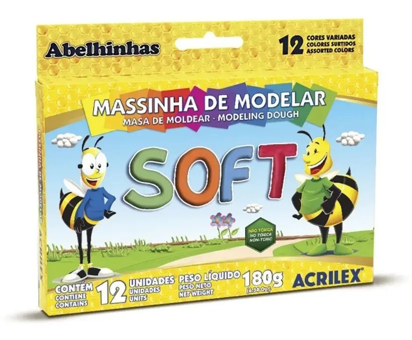 Massinha de Modelar Soft 12 Cores – Acrilex | Não Tóxica - Imagem 5