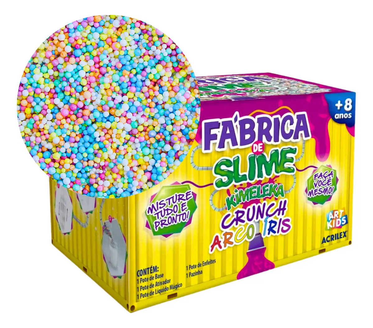 Kit Fábrica de Slime Crunch Arco-Íris – Acrilex