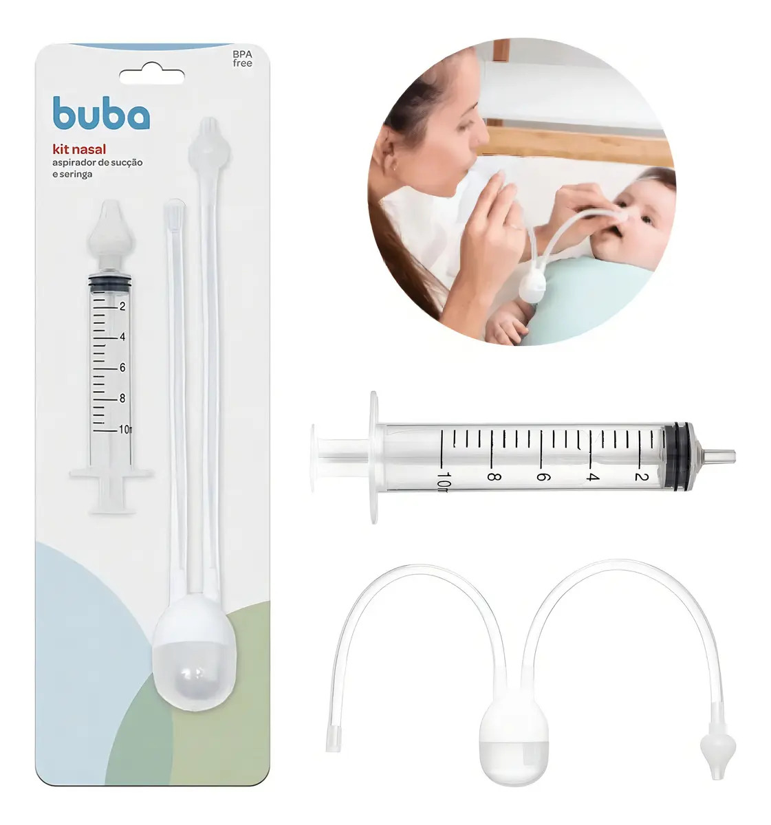 Aspirador Nasal com Seringa de Lavagem – Buba