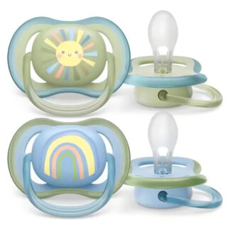 Chupeta Ultra Air 0 À 6 Meses 2 Unidades Scf085/58 Azul 0-6 Meses