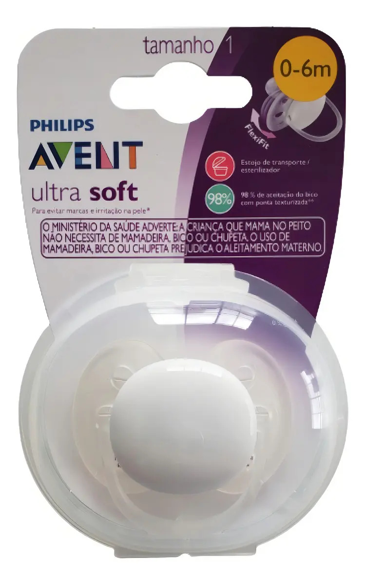 Chupeta Ultra Soft 0-6 Meses – Philips Avent | Branca - Imagem 2