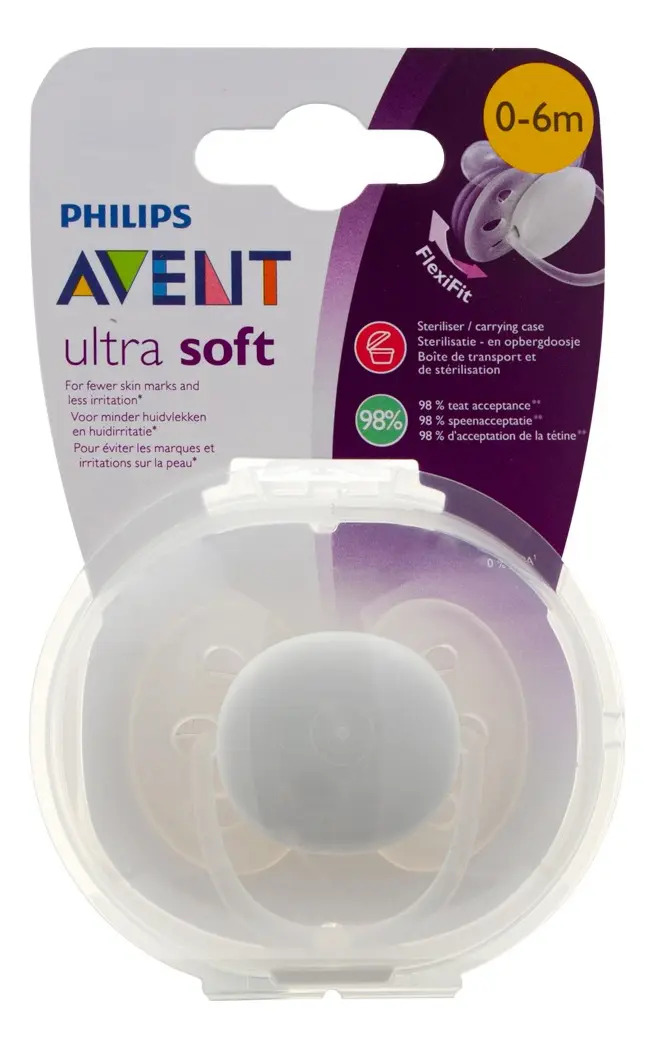 Chupeta Ultra Soft 0-6 Meses – Philips Avent | Branca - Imagem 3