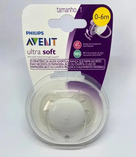 Chupeta Ultra Soft 0-6 Meses – Philips Avent | Branca - Imagem 4