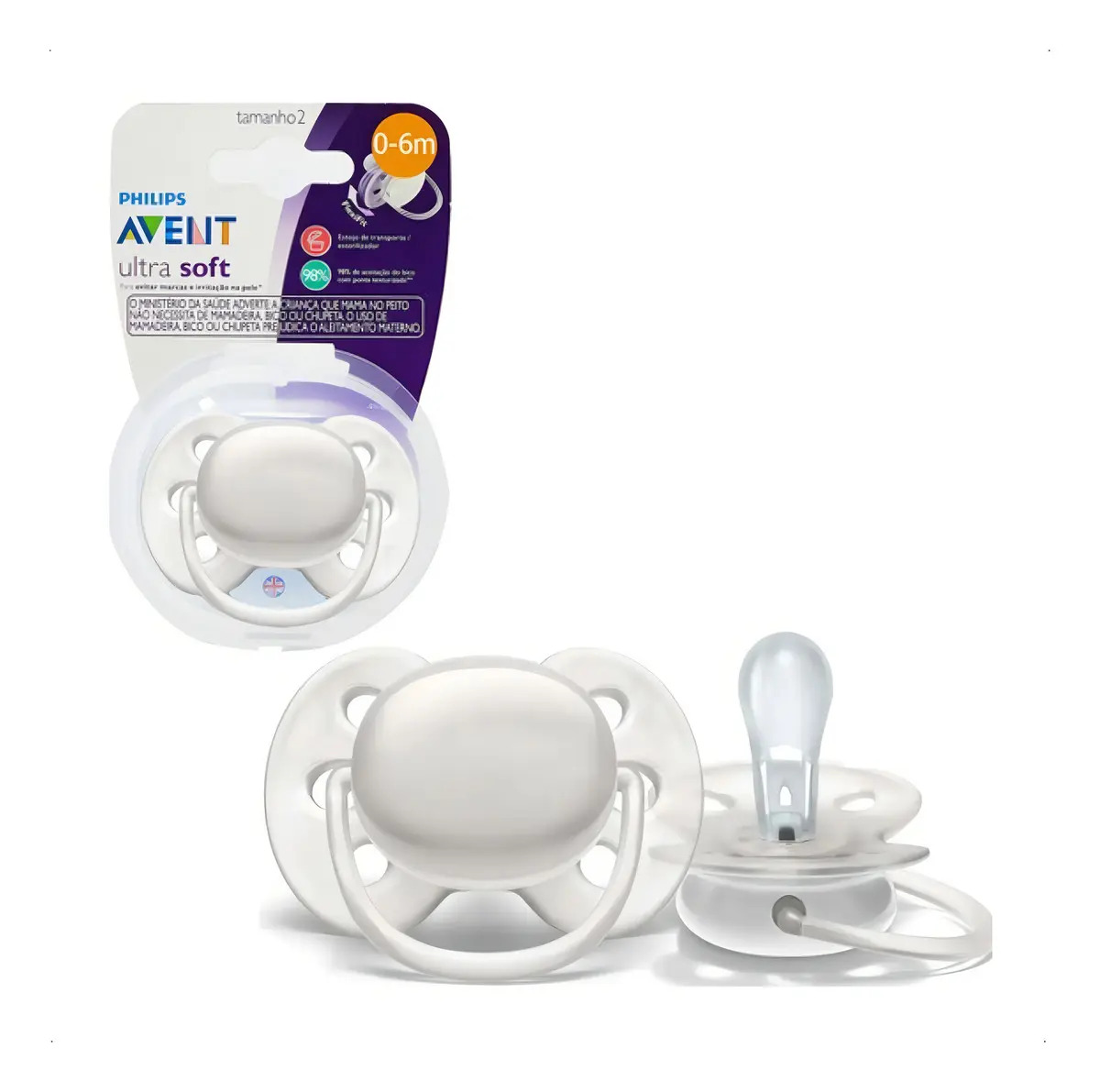 Chupeta Ultra Soft 0-6 Meses – Philips Avent | Branca - Imagem 7