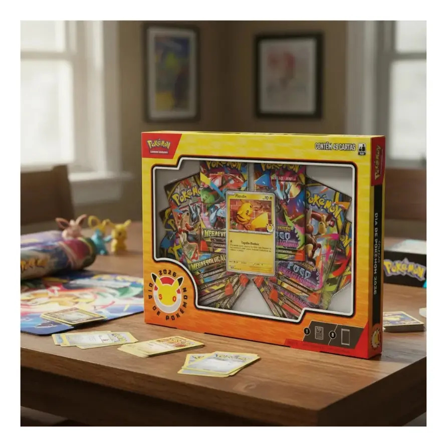 Box Coleção Dia de Pokémon 2026 – 30 Anos | 49 Cartas com Pikachu - Imagem 2