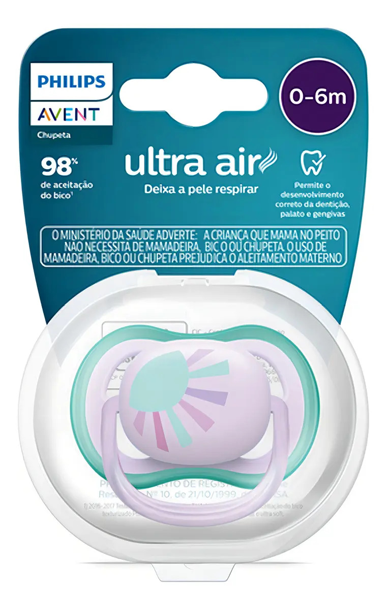 Chupeta Ultra Air Sol 0-6 Meses – Philips Avent | Lilás - Imagem 3