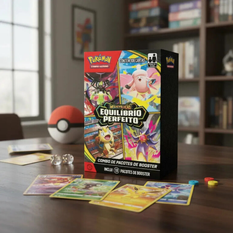 Combo 18 Boosters Pokémon Equilíbrio Perfeito 108 Cartas – Copag