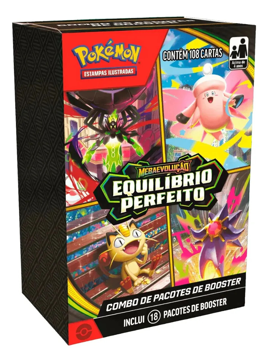 Combo 18 Boosters Pokémon Equilíbrio Perfeito 108 Cartas – Copag - Imagem 2