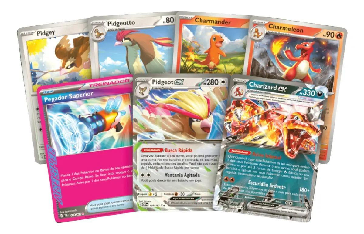 Baralho Batalha de Liga Pokémon Charizard EX 60 Cartas – Copag - Imagem 3