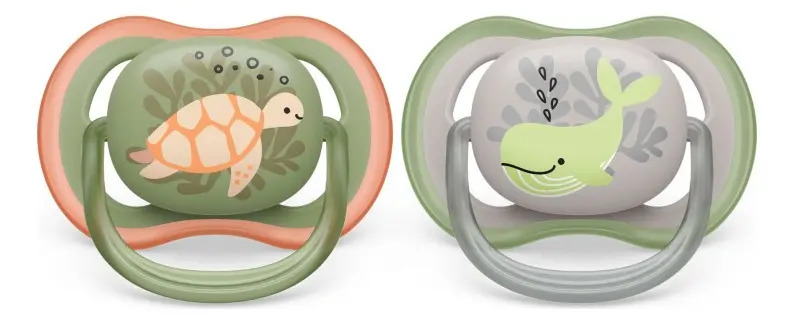 Chupeta Ultra Air Baleia e Tartaruga 6-18 Meses – Philips Avent | Kit 2 Unidades - Imagem 3