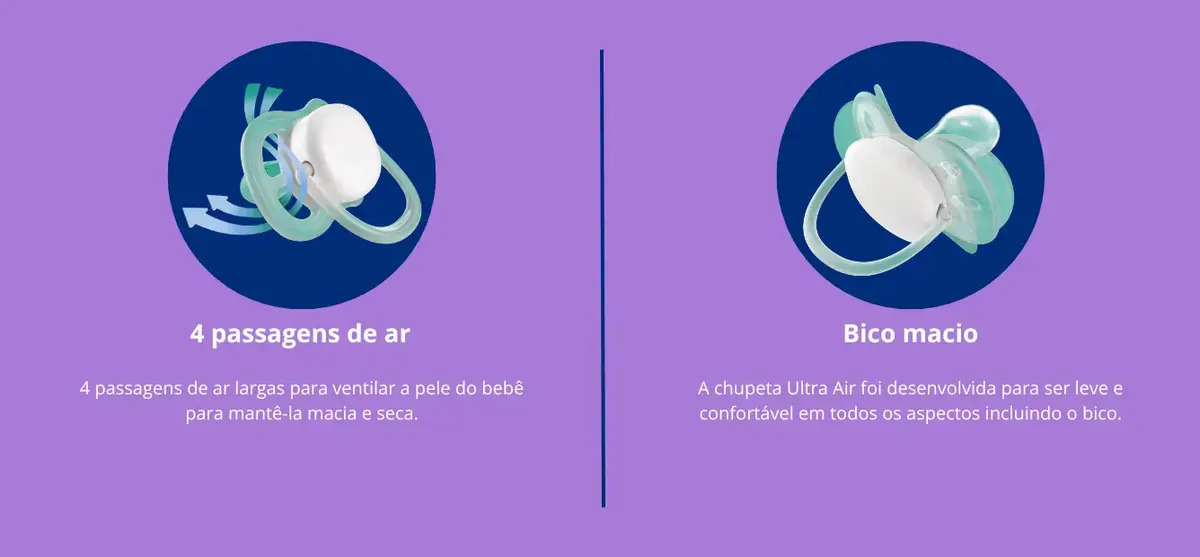 Chupeta Ultra Air Elefante 6-18 Meses – Philips Avent | Rosa - Imagem 3