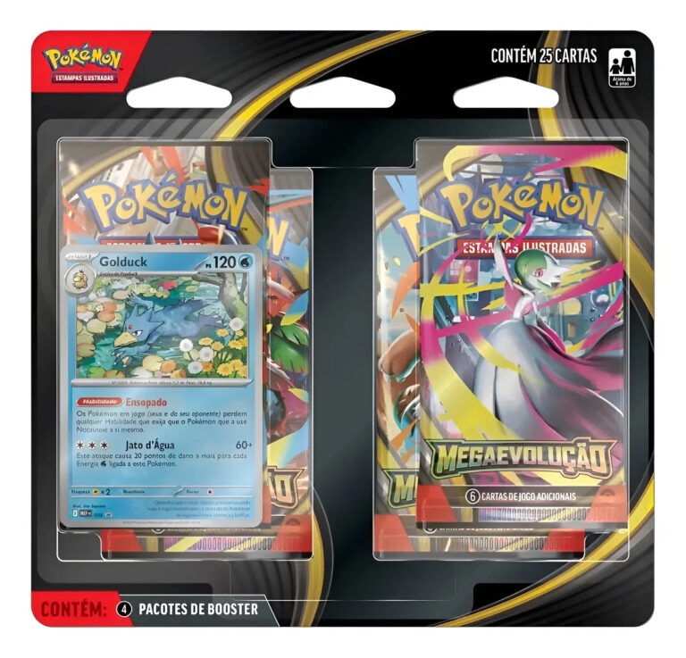 Blister Quádruplo Pokémon Megaevolução – Copag | Golduck