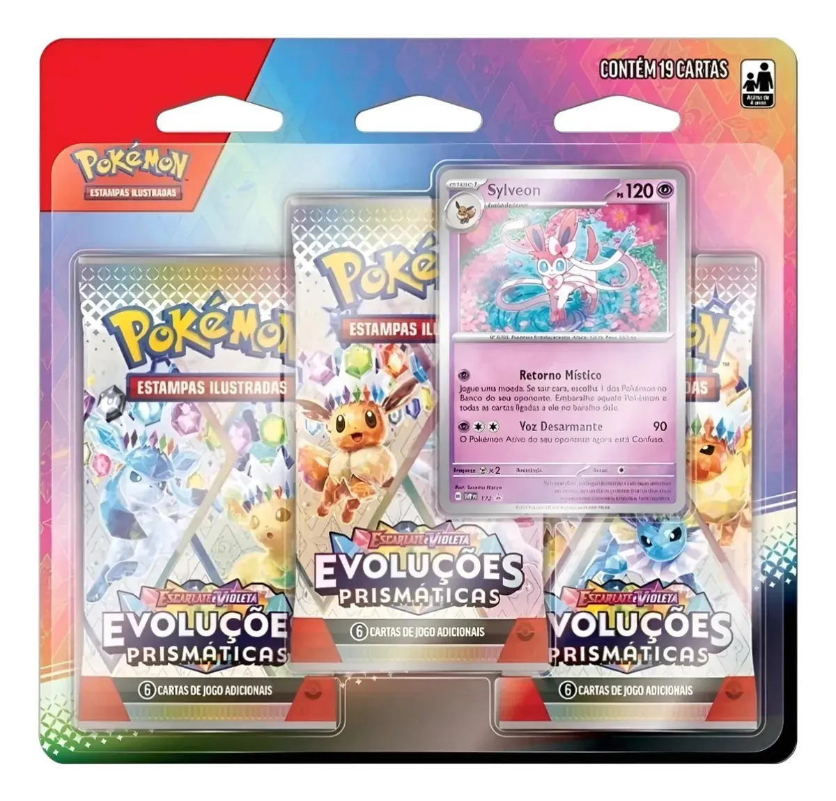 Blister Pokémon Evoluções Prismáticas 19 Cartas – Copag | Sylveon