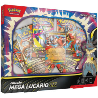 Copag Box Pokémon Me01 2025 Mega Lucário Mega Lucario-ex Português