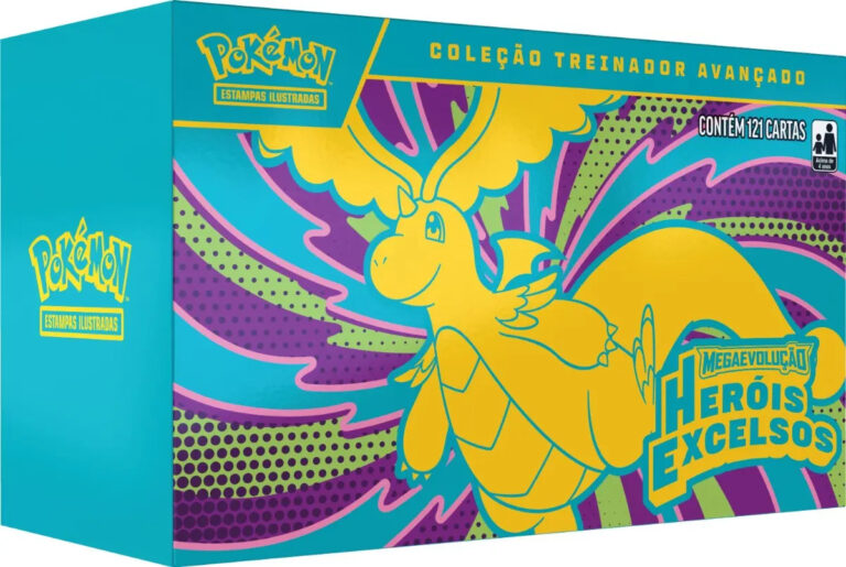 Box Treinador Avançado Pokémon Heróis Excelsos 121 Cartas – Copag