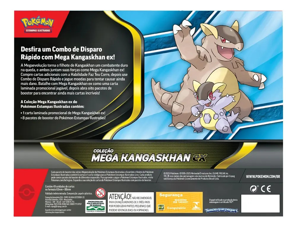 Box Pokémon Mega Kangaskhan EX 49 Cartas – Copag - Imagem 3