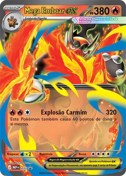 Box Pokémon Mega Emboar EX Heróis Excelsos 49 Cartas – Copag - Imagem 4